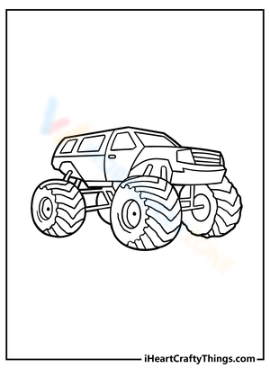 Free monster truck coloring pages for kids adults