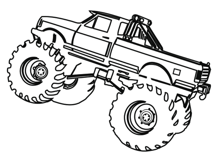Monster truck free coloring pages for boys