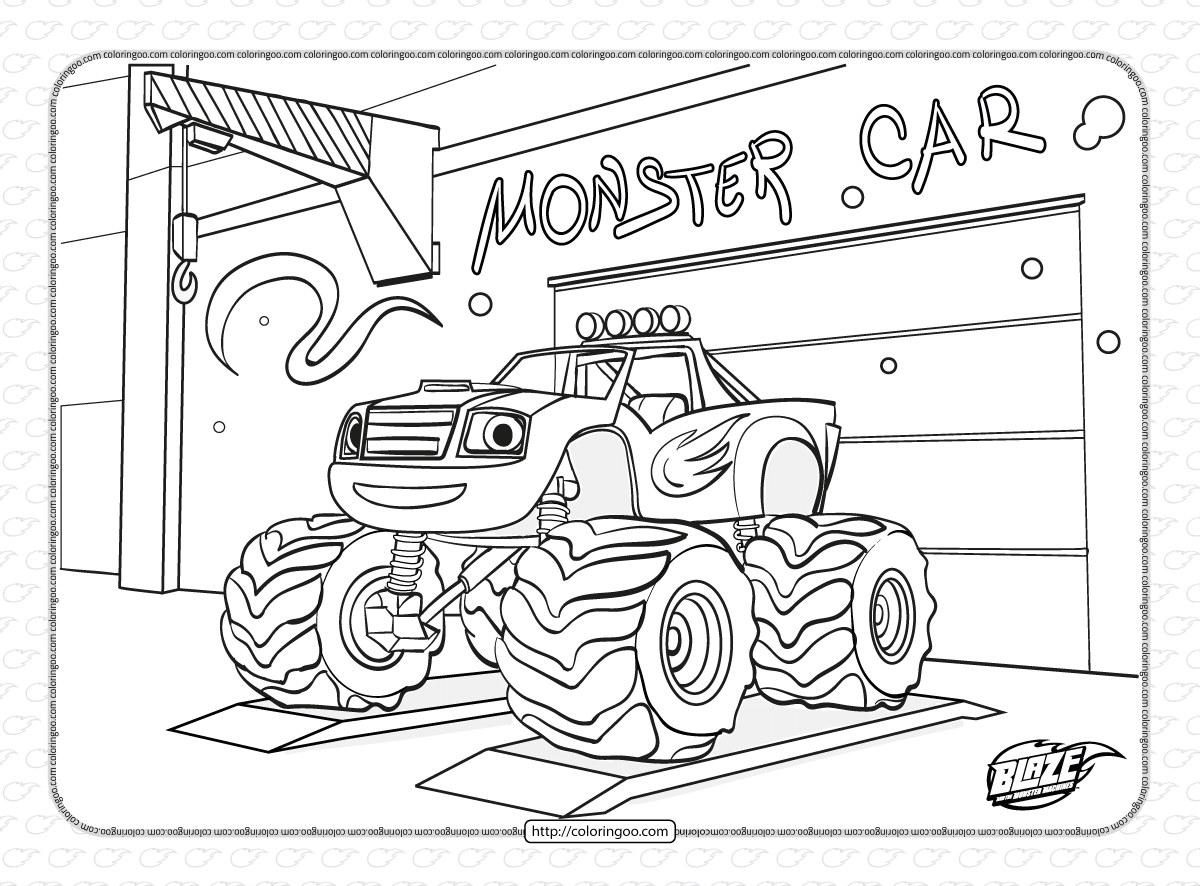 Blaze and the monster machines coloring pages