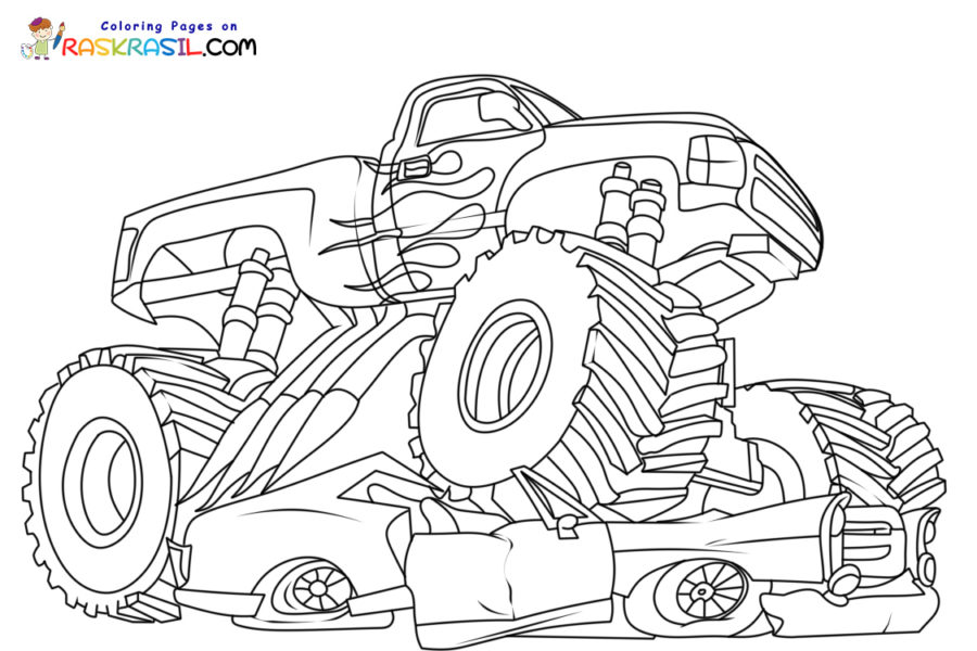 Monster truck coloring pages
