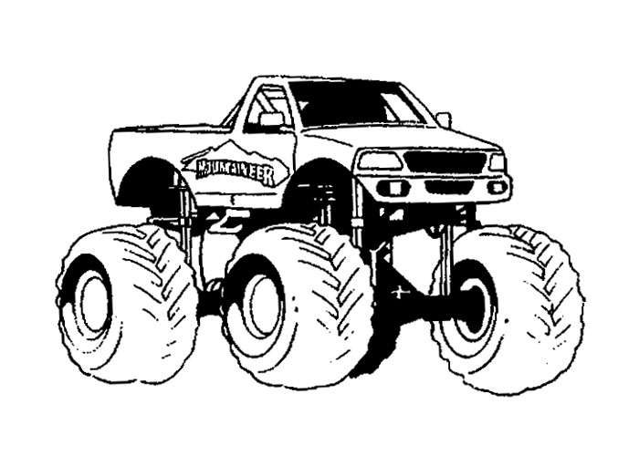 Monster truck coloring page