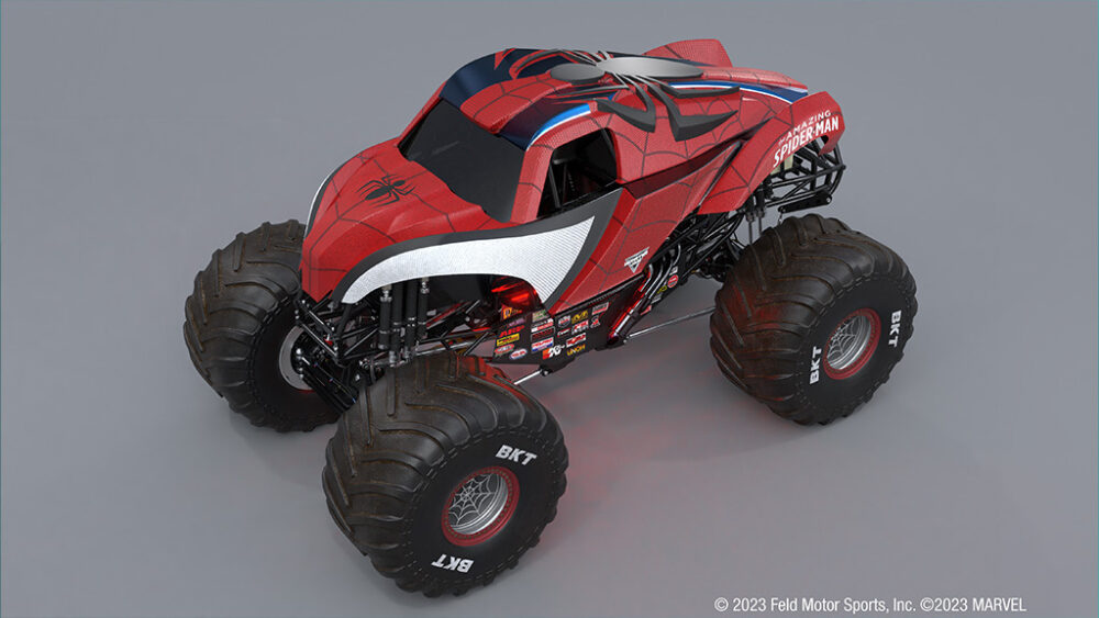 Marvel superhero monster trucks to debut at monster jam