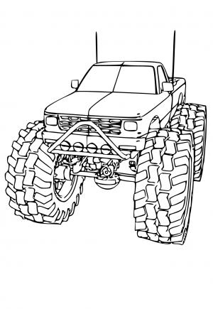 Free printable monster truck coloring pages for adults and kids