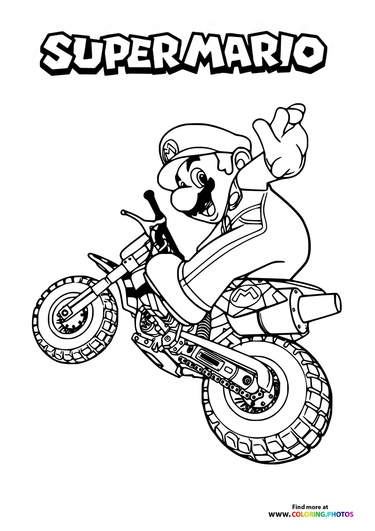 Super mario on motorbike