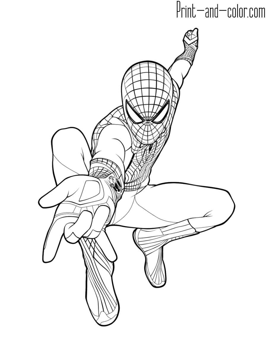 Spider man coloring pages print and color