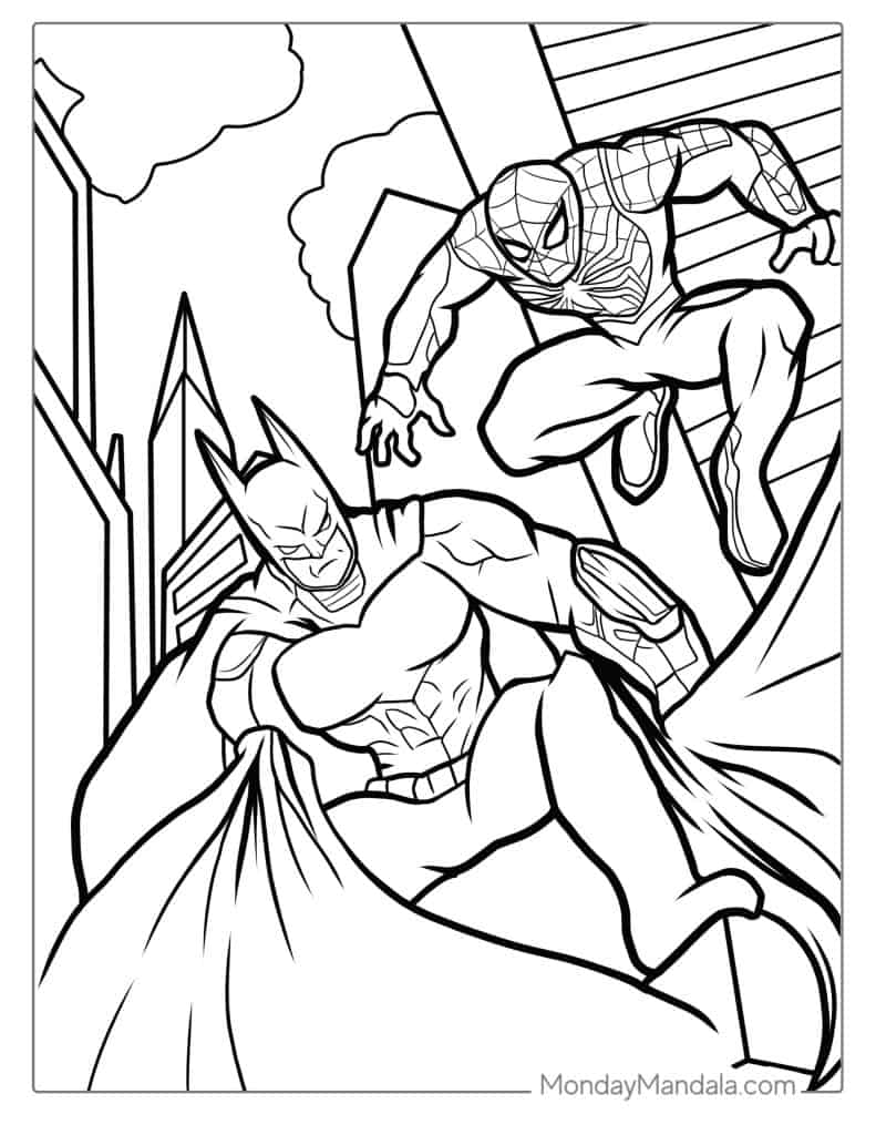 Batman coloring pages free pdf printables