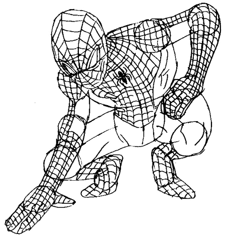 How to draw spiderman with simple steps drawing tutorial