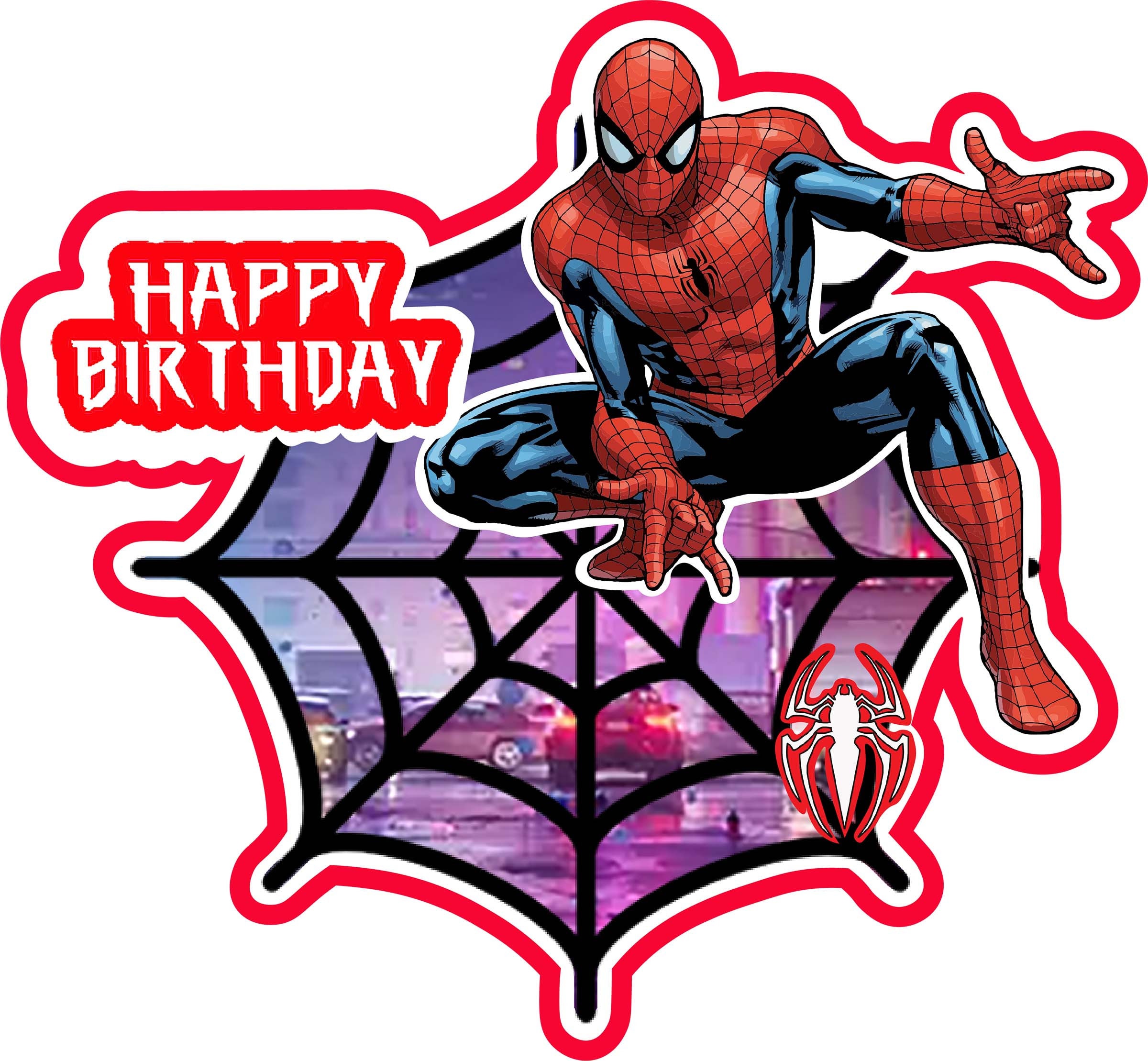 Spiderman caketopper cake decoration party spiderman cake colors d caketopper only cricut