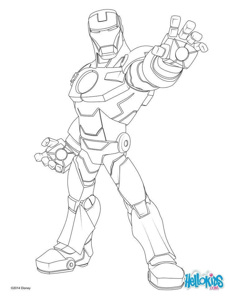 Iron man coloring pag