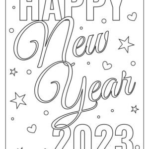 Happy new years coloring pages printable for free download
