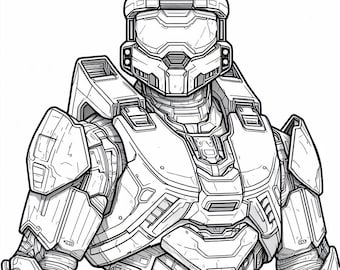 Master chief coloring pages download now