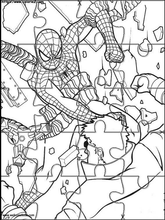 Puzzl rompecabezas recortabl para imprimir spiderman recortabl para imprimir rompecabezas para colorear spiderman
