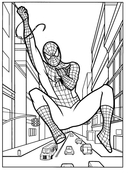 Coloring pages spiderman