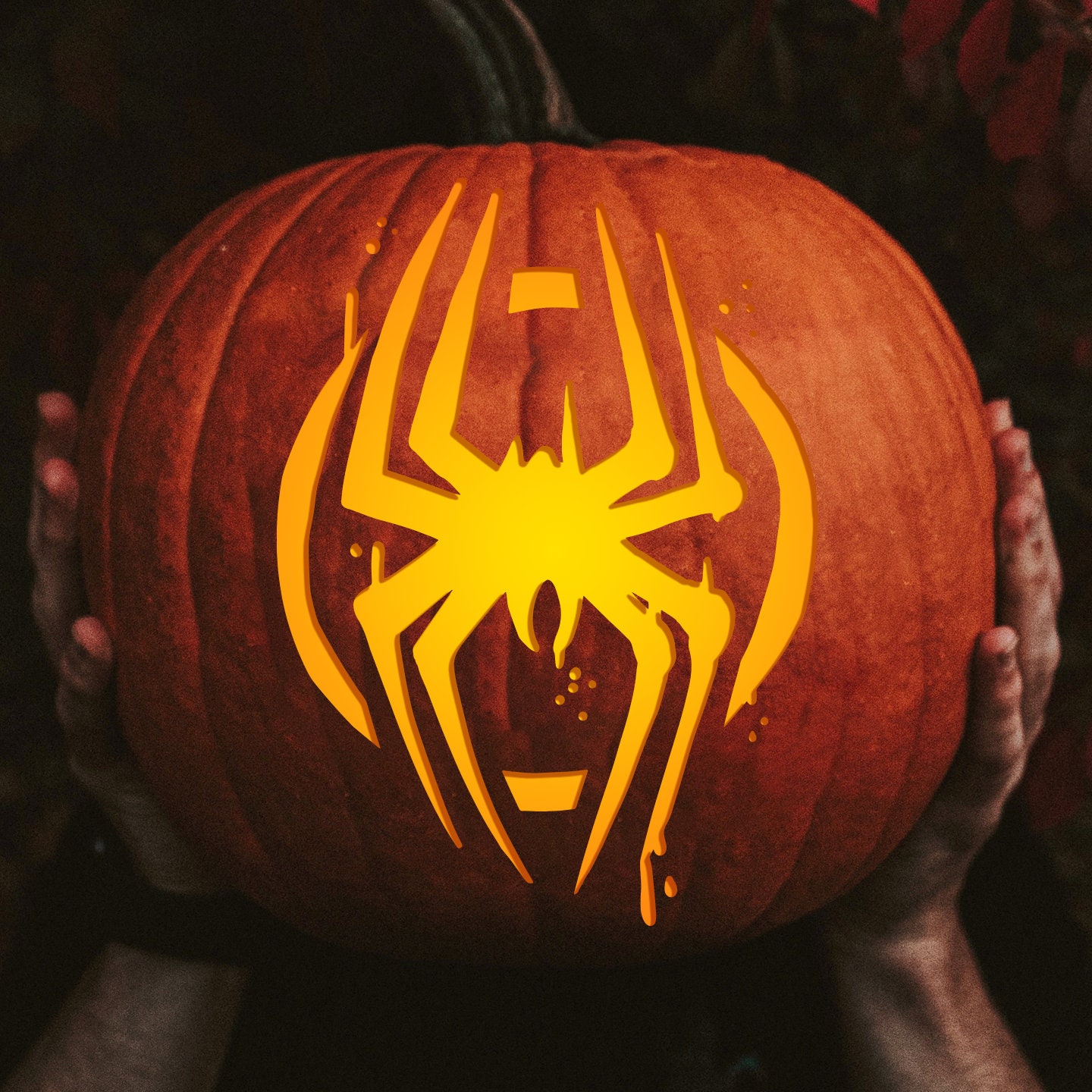 Spiderman carving stencil