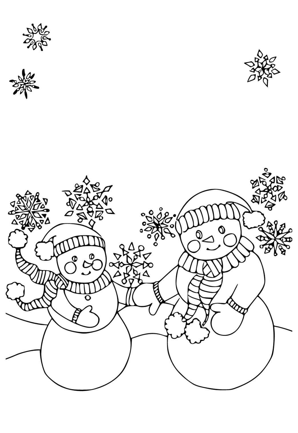 Free printable christmas snowflake coloring page for adults and kids