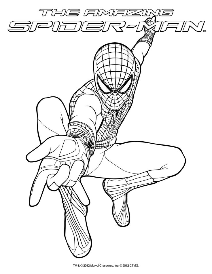 Coloring sheet the amazing spider