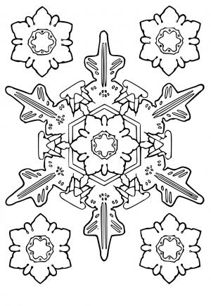 Free printable snowflake coloring pages for adults and kids