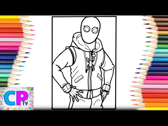 Spideran hoeade suit coloring pagesunknown brain