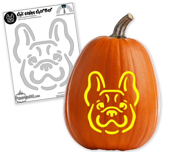 Doberman pumpkin carving stencil