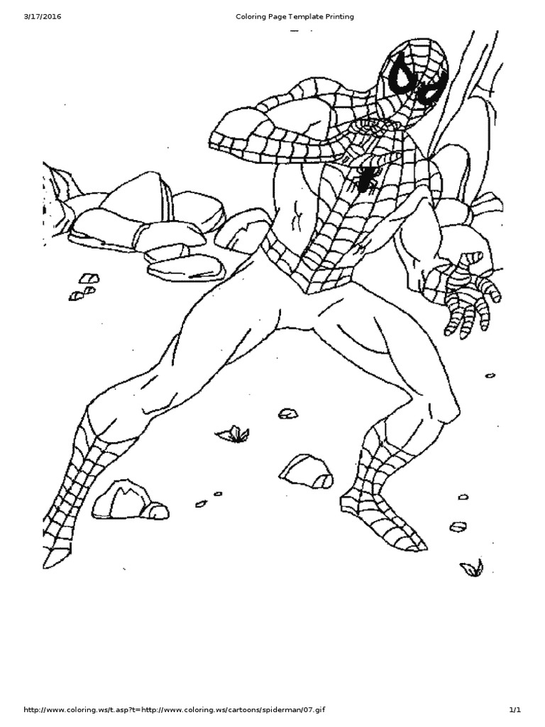 Great spider man coloring page pdf pdf
