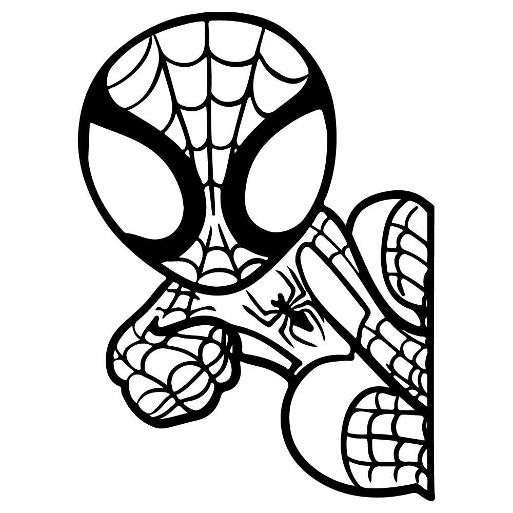 Spiderman vinyl del sticker r window laptop marvel comics spider man