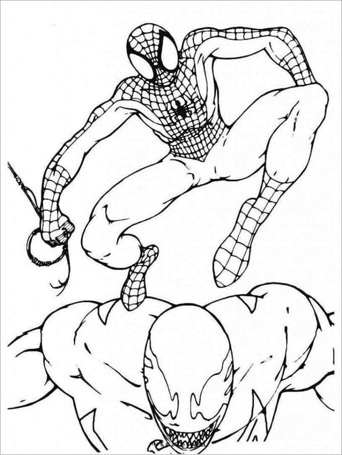 Spiderman colouring pages