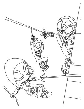 Spidey and his amazing friends letters and numbers tracing page tpt
