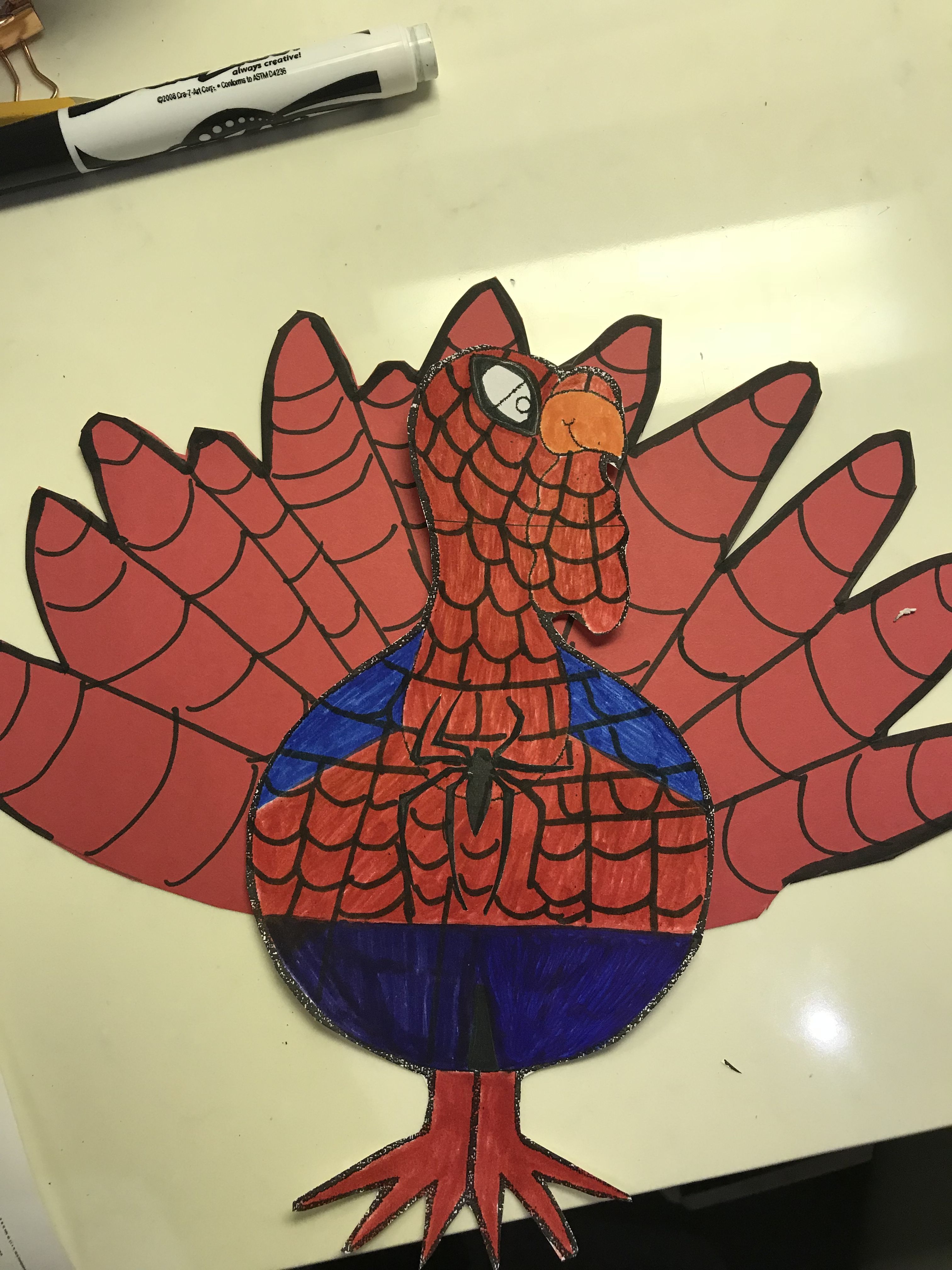 Turkey disguised as spiderman turkey disguise project turkey disguise turkey project