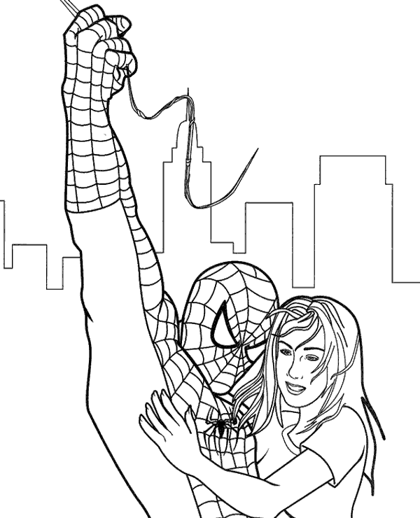 Mary jane watson coloring sheet