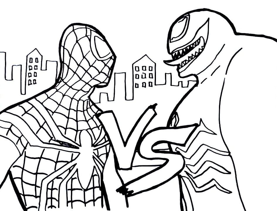 Free interactive printable venom coloring pages for kids