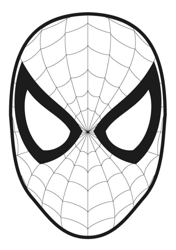 Coloring pages spiderman mask coloring page