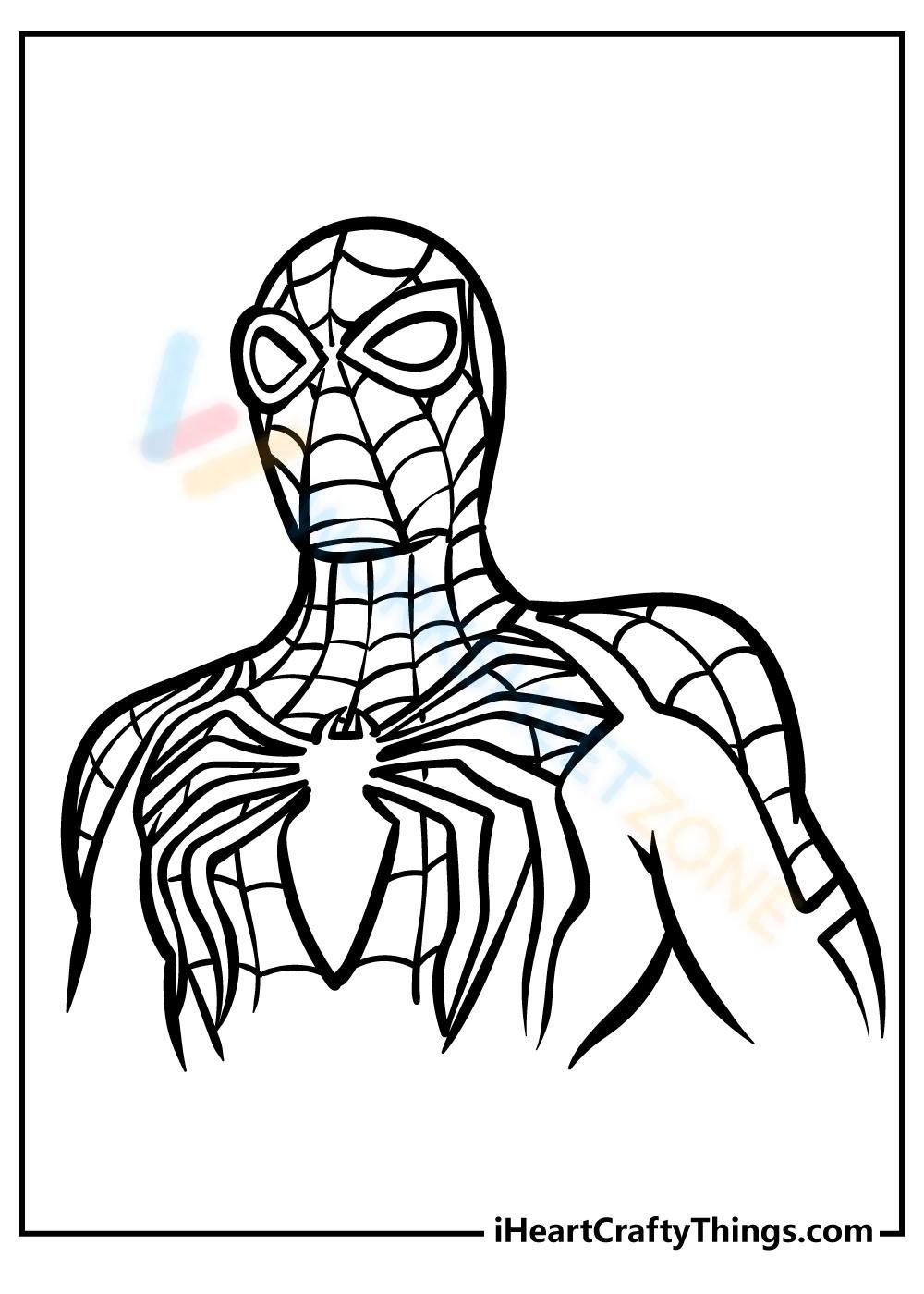 Portrait of spiderman worksheet