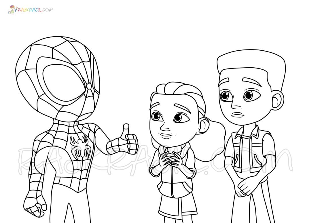 Spidey and his amazing friends coloring pages coloring pages detailed coloring pages boy coloring