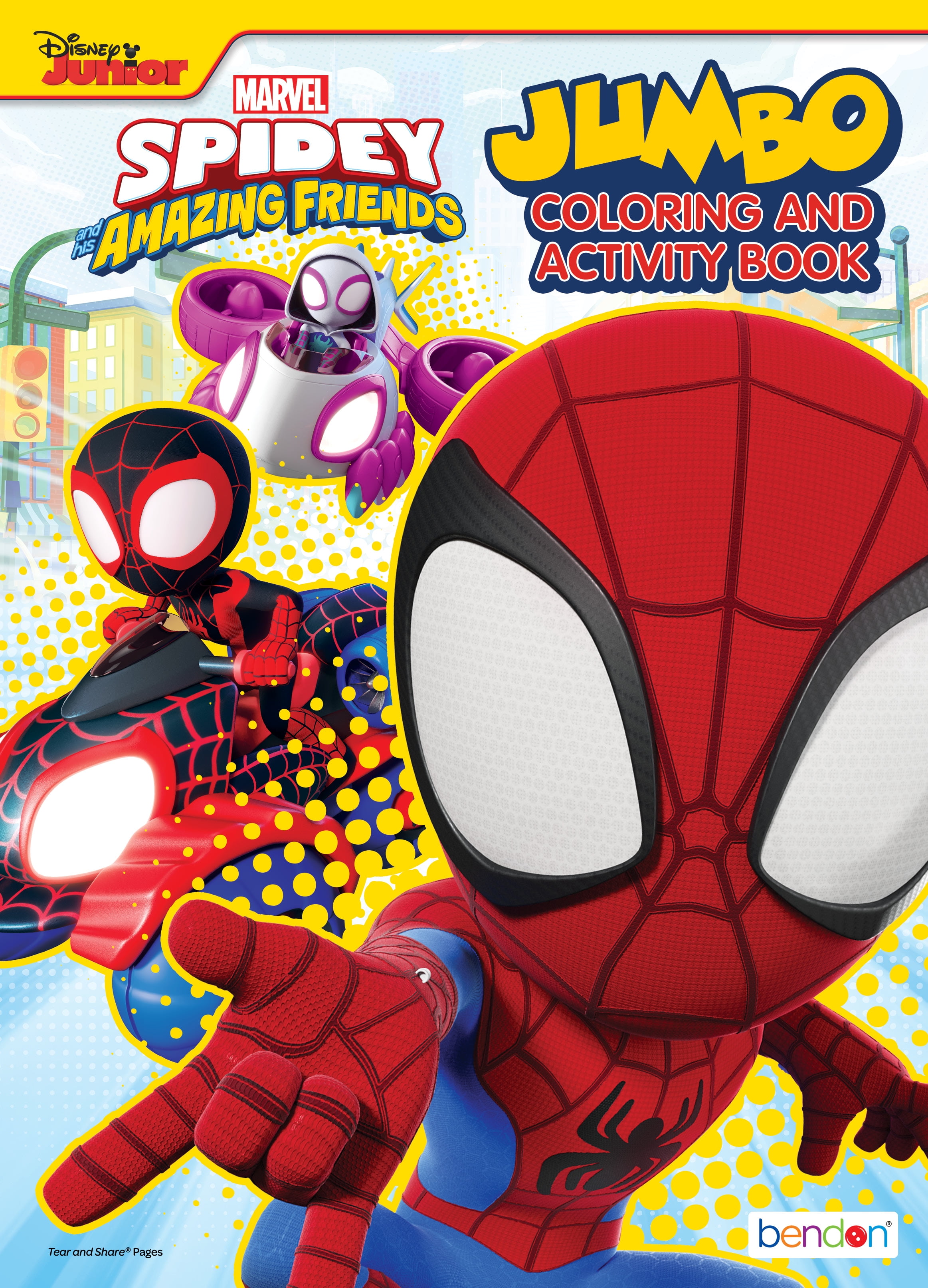 Marvel spidey and his amazing friends page coloring book paperback bendon publishing