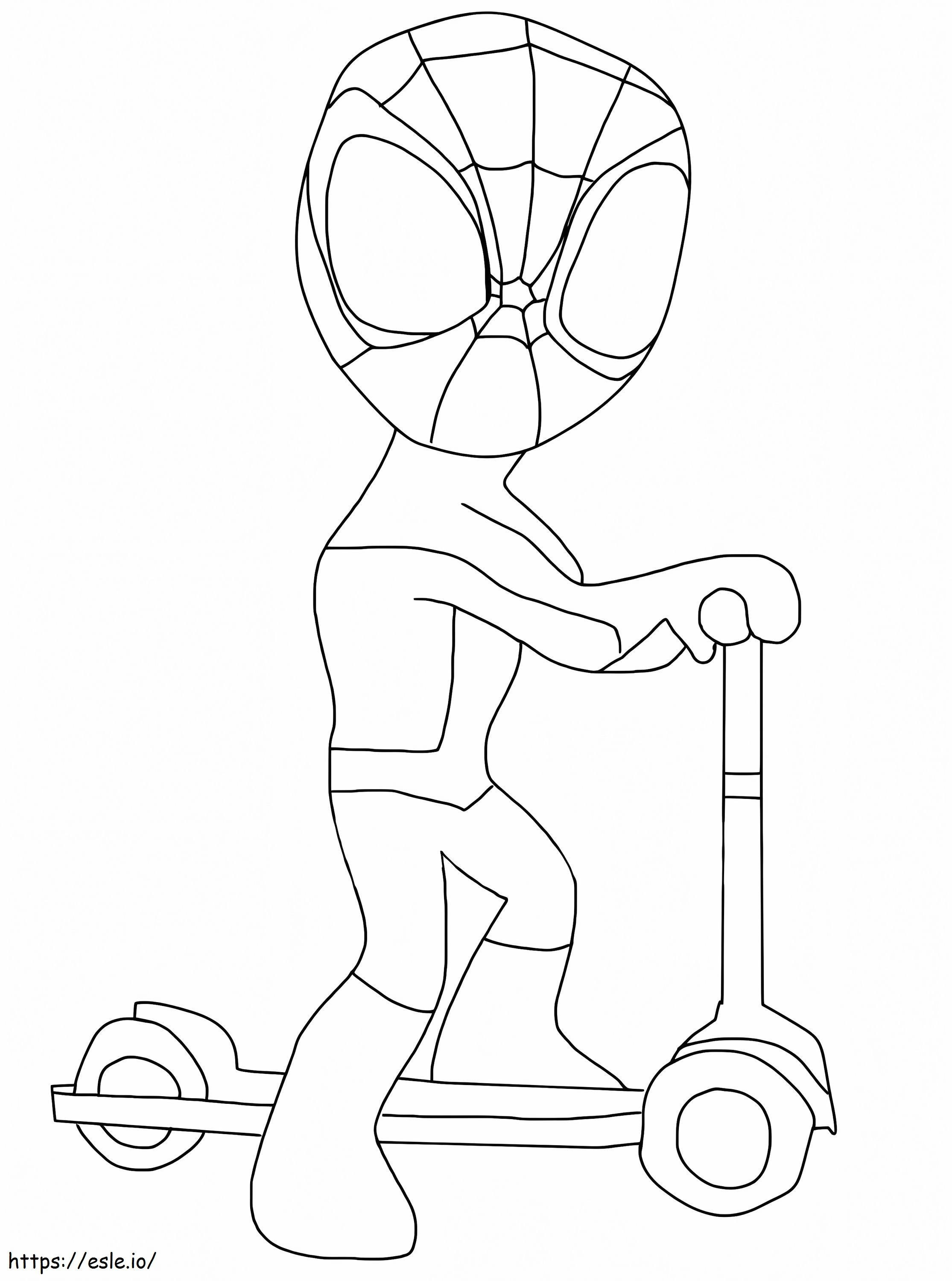 Funny spidey and his amazing friends coloring page