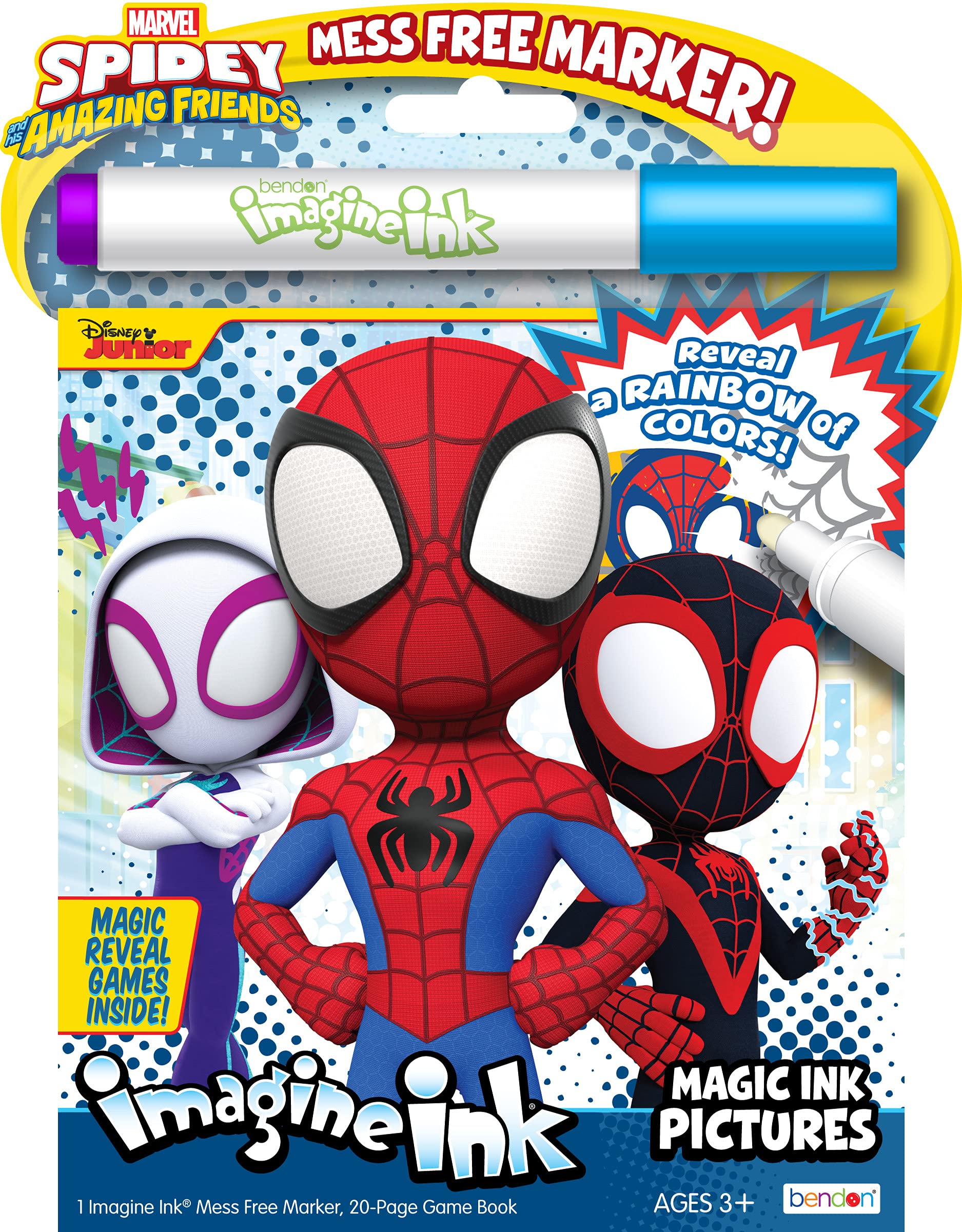 Marvel spidey and his amazing friends page imagine ink magic pictures coloring book with mess free marker toys games