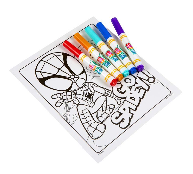 Color wonder spiderman coloring pages