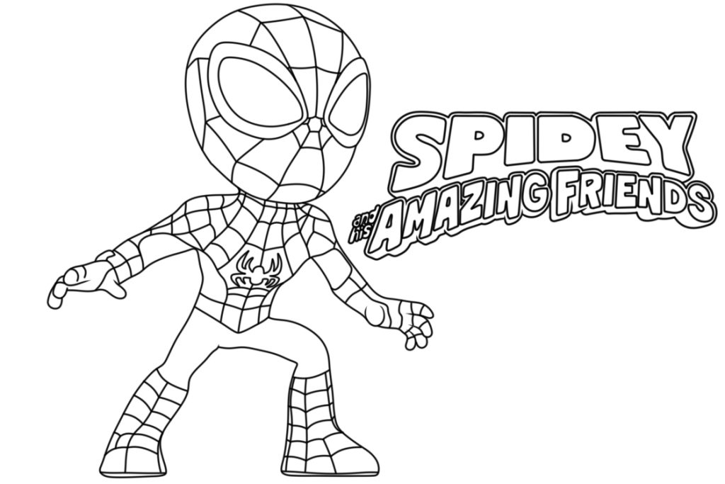 Spidey and his amazing friends coloring page