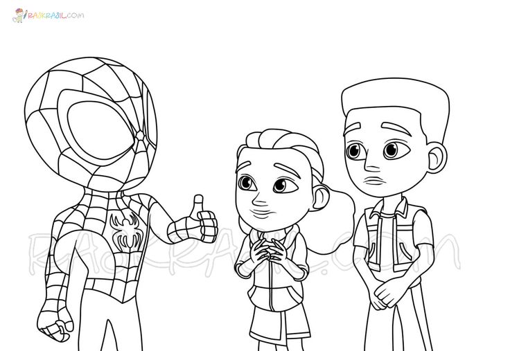 Spidey and his amazing friends coloring pages coloring pages detailed coloring pages boy coloring