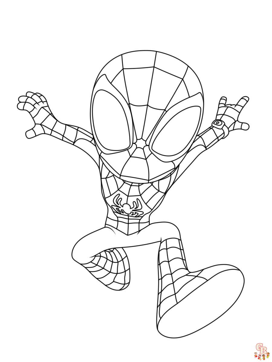 Spidey and his amazing friends coloring pages for kids