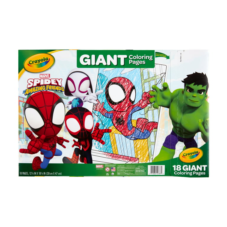 Crayola spidey his amazing friends giant coloring pages