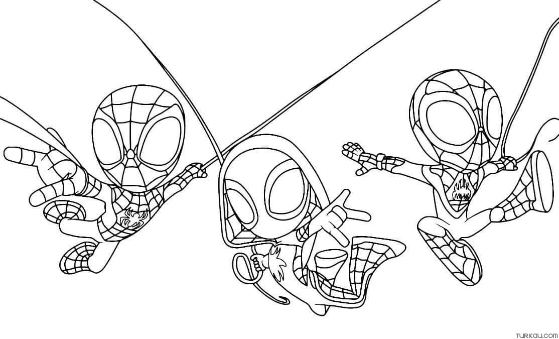 Spidey and his amazing friends coloring page