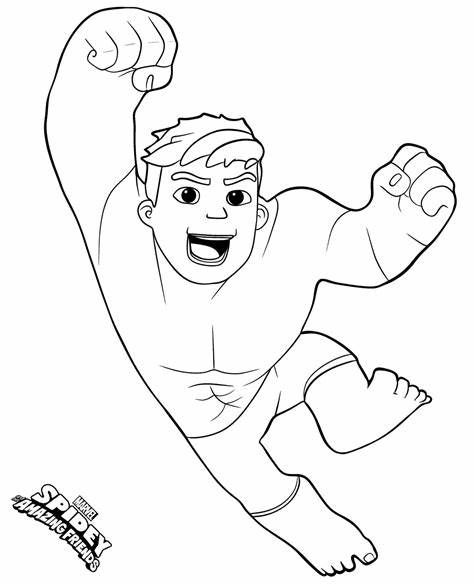 Marvel spidey and his amazing friends coloring pages printable pdf