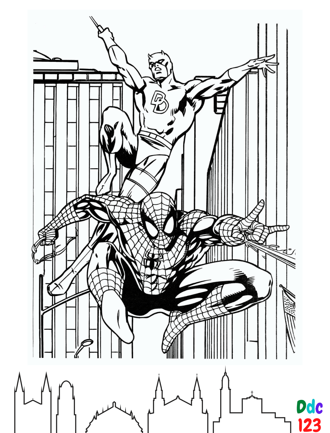 Spiderman coloring pages to print for children
