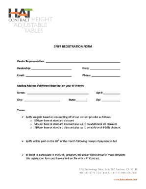 Spiff contract template
