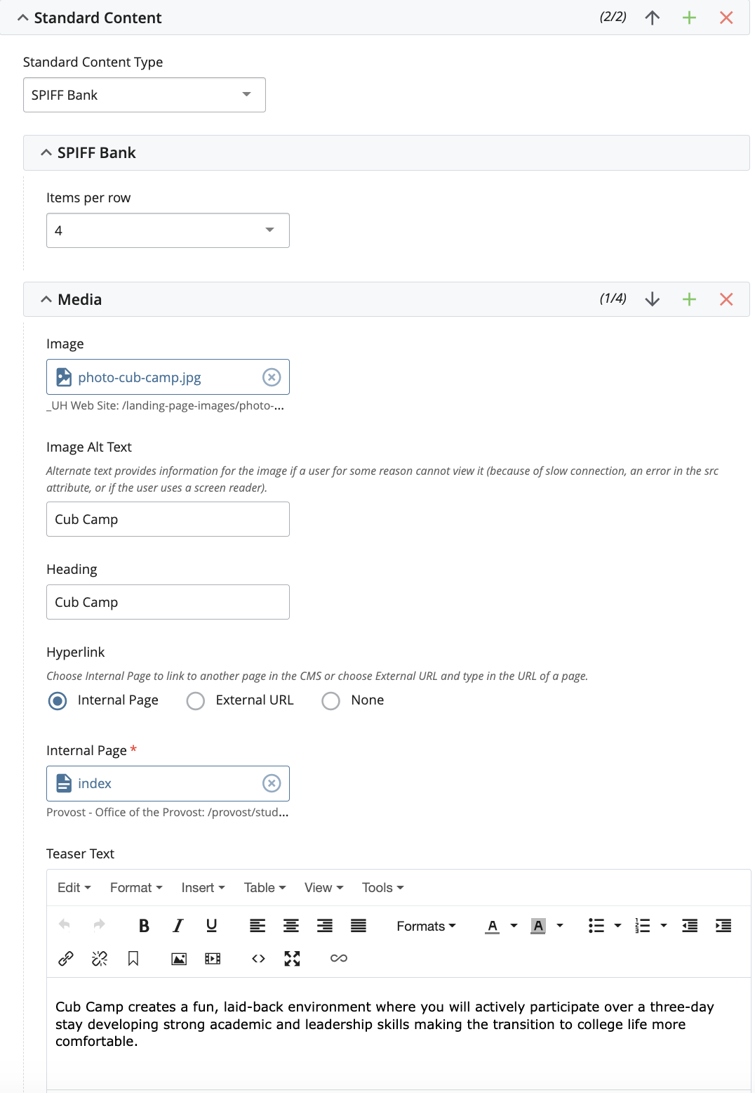 Landing page template