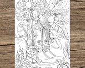 Boots printable adult coloring page from favoreads coloring book pages for adults and kids coloring sheets colouring designs