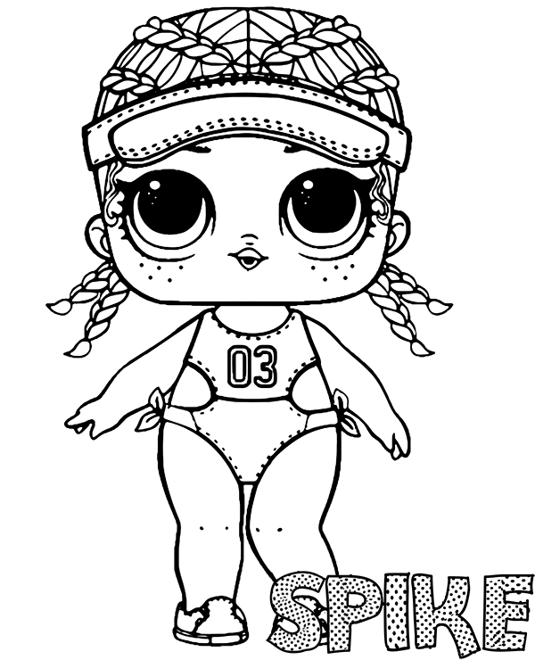 Spike doll coloring page lol surprise