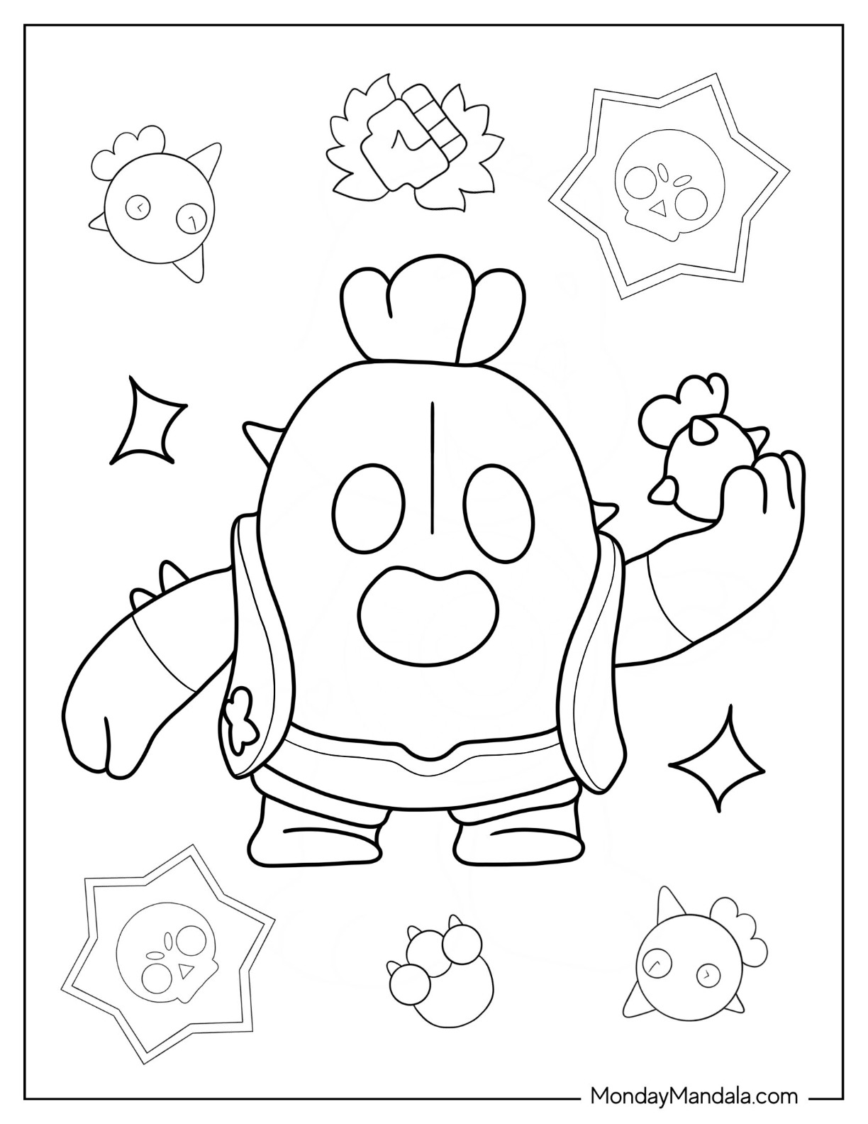 Brawl stars coloring pages free pdf printables