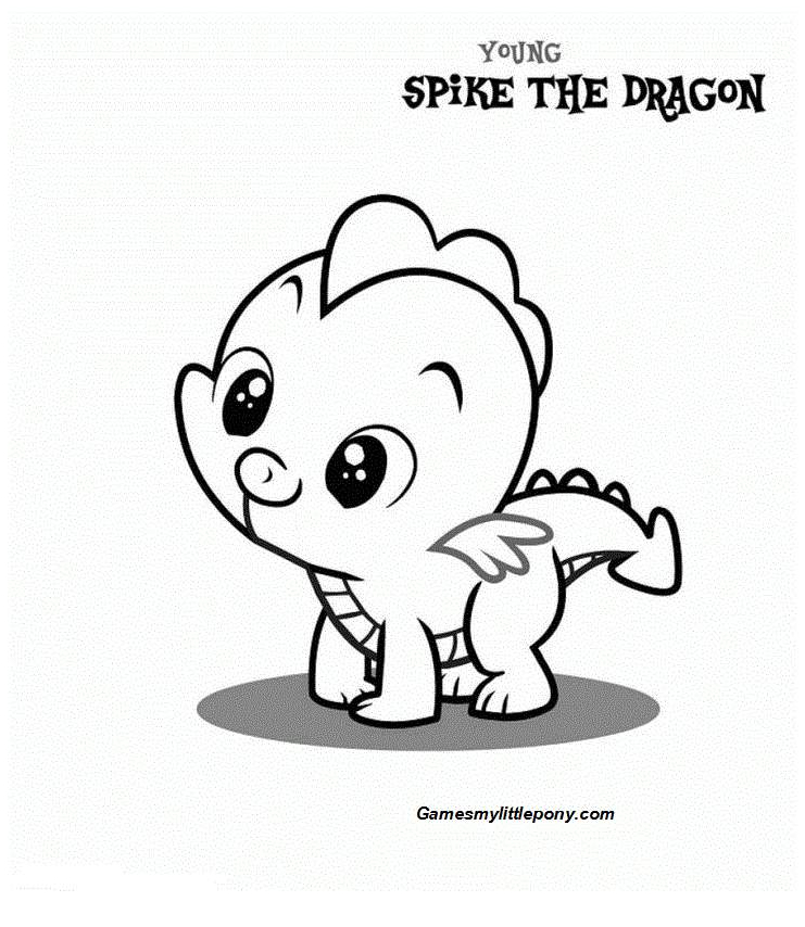 Coloring book my little pony spike coloring page